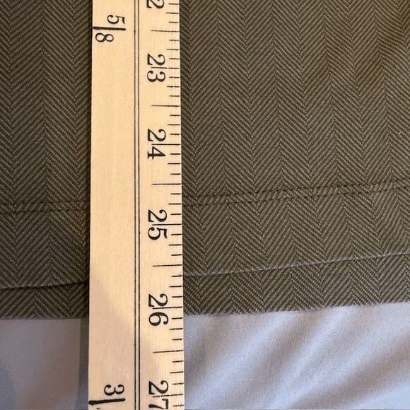 Banana Republic Luxe Touch Polo Shirt Olive Herringbone Print Size Small - Picture 8 of 9